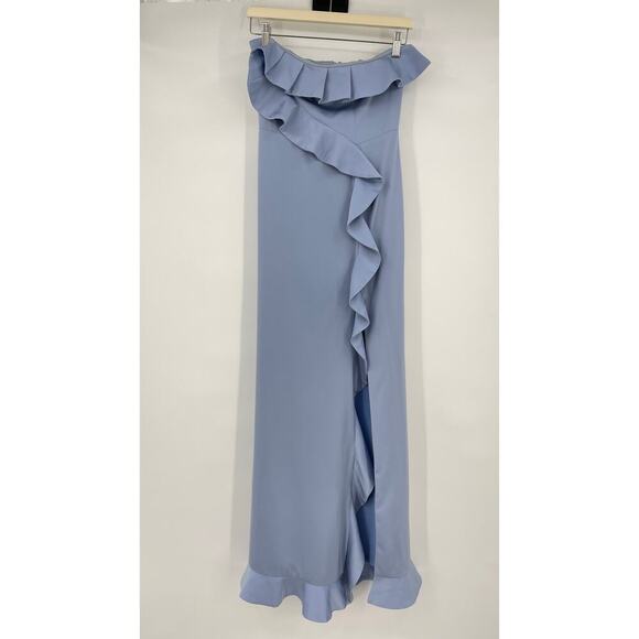 NBD Light Blue Ruffle Maxi Dress - Picture 2 of 14